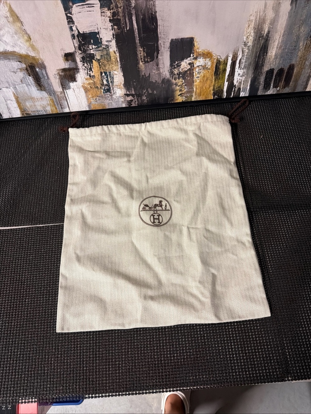 Hermes Luxury Drawstring Dust Bag in Cream